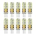 RAYHOO 10pcs G4 LED Bulb JC Bi-Pin Base Lights 1.5 Watt AC DC 12V 10W-20W T3 Halogen Bulb Replacement Landscape Bulbs(White 6000K)