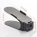 Harmony Life 5 pcs Shoes Slotz Organizer Plastic Space-Saving Shoes Display Storage Rack (Black)