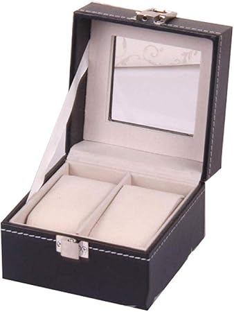 MU Caja de reloj de madera Cajas de joyería Hombre Mujer Regalo Viaje Hombres S y