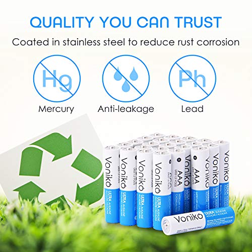 image for VONIKO Ultra AA Alkaline Batteries - AA Batteries - 10 Year Shelf Life