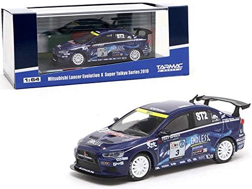 Mitsubishi Lancer Evolution X #3 Mineo/Murata/Yamauchi Super Taikyu Series (2010) 1/64 Diecast Model Car by Tarmac Works T64-004-ENL