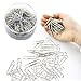 JPSOR 600Pcs Paper Clip, Jumbo Medium Small Sizes Silver paperclips, for Office and Personal Document Organization (28mm, 33mm, 50mm)