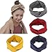 DRESHOW Headbands for Women Elastic Turban Boho Colorful Headband Twisted Knot Hair Accessories 4 Pack