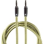 Lilware Metallic 35 Inches (90 cm) Aux Audio Cable 3.5mm Jack Male to Male Cord For Multimedia Devices - Gold