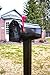 Gibraltar Mailboxes Elite Medium Capacity Galvanized Steel Black, Post-Mount Mailbox, E1100B00