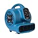XPOWER P-230AT 1/5 HP 800 CFM 3 Speeds Mini Air Mover with 3-Hour Timer and Built-In Dual Outlets for Daisy Chain, 2.3-Amp primary