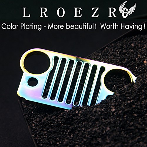 image for LROEZR 3D Font Grill Keychain Chain Key Ring for Jeep Driver Enthusias