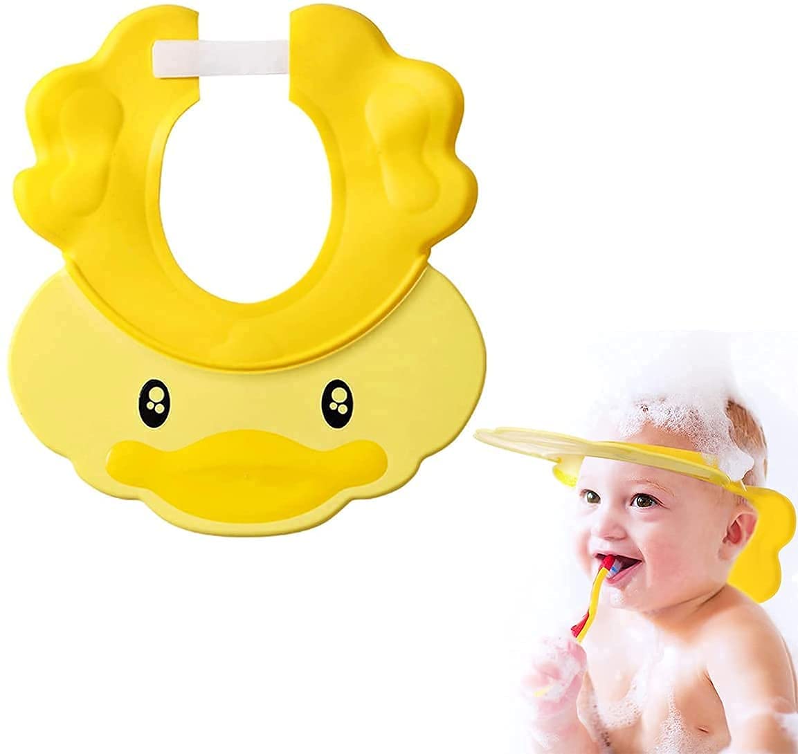 Baby Shower Cap Kids Shower Hat, Adjustable Children Shampoo Cap and Visor, Child Shampoo Shower Shield, Eyes and Ears Waterproof Hat