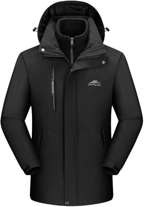 chamarra cortavientos impermeable con capucha para hombre, con forro