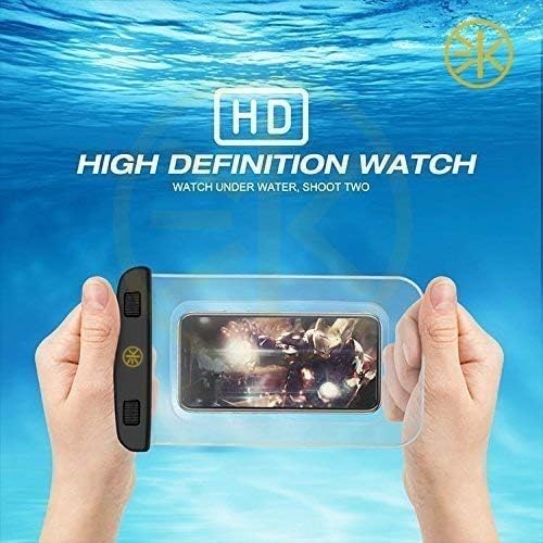 3Keys™ Universal Waterproof Case, IPX8 Waterproof Phone Pouch Dry Bag Compatible for iPhone X/8/8plus/7/7plus/6s/6/6s Plus Galaxy Note 9 s8/s9 Google Pixel HTC (Clear) (Green)