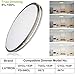 Hykolity 32 Inch Oval LED Ceiling Light, 35W [300W Equivalent] 3100LM, 4000K BN Finish Dimmable Saturn Flushmount Ceiling Light for Bedroom, Restroom, Washroom, Living Room