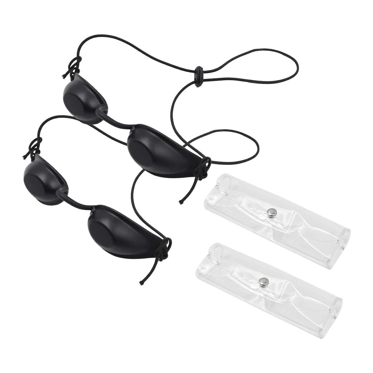 Tiardey 2 Pcs Safety Goggles Beauty Instrument Eye Protection Goggles Tanning Eyewear Eyepatch Eye Shields for IPL UV Infrared LED Light Therapy Sunbathing on The Beach