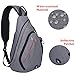 Pioneeryao 19'' Sling Bag Backpack Crossbody Bag Shoulder Bag (Black)
