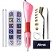Hotfix Applicator, Afantti Rhinestone Setter Hot-fix Applicator Wand Tool Hot Fix Kit Set with 7 Tips & Hotfix Rhinestones, Pink