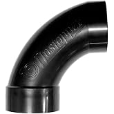 Dustopper High Flow Shop Vacuum Elbow &ndash; 90-Degree Sweep Elbow Connector with 2-&frac12;&rdquo; Nominal (2-1/4" actual) Port, Improves Airflow For Wet Dry Vac Dust Collection System (1 Elbow)
