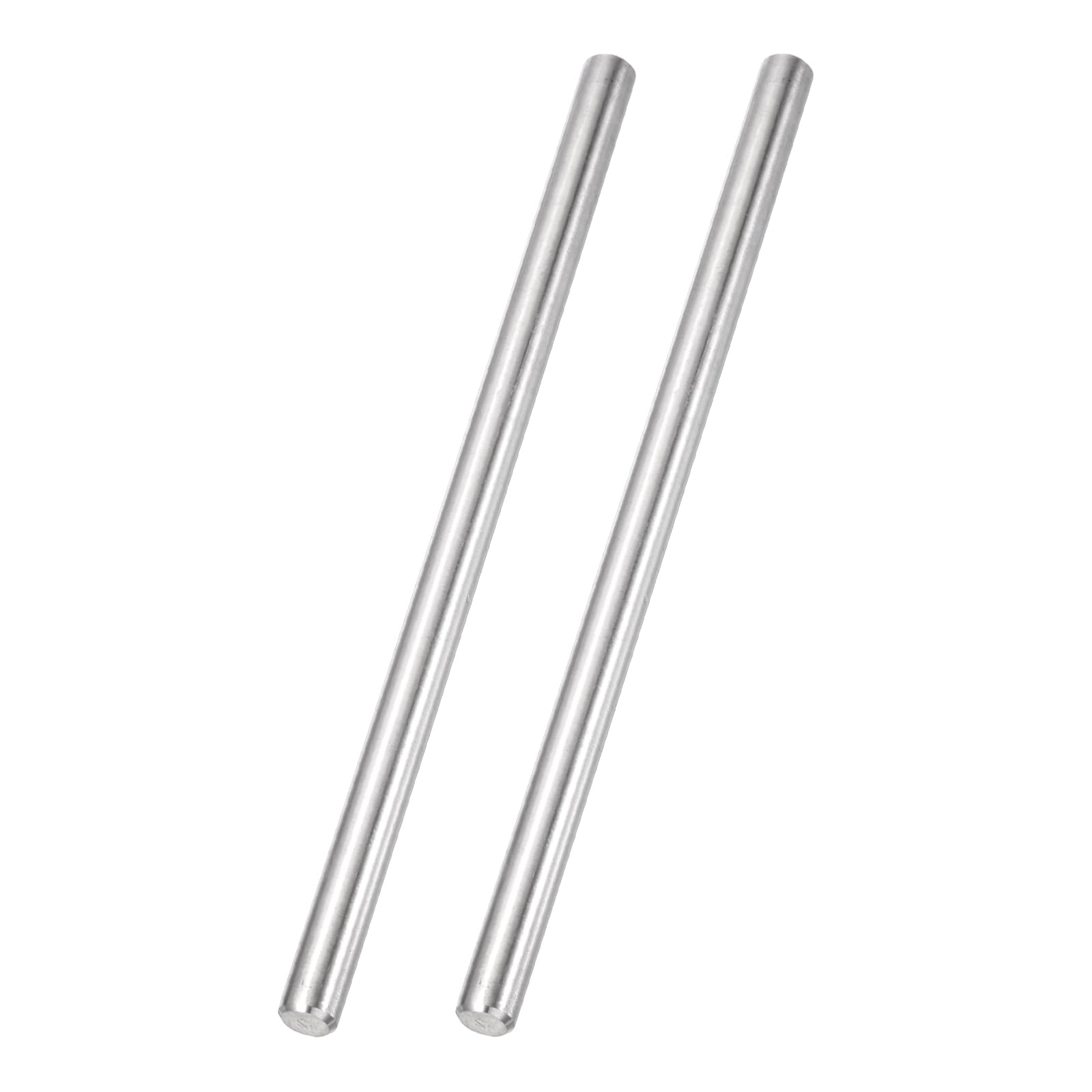 sourcing map 2 Pack RC Wheel Axle Pin, 10x200mm Steel Hex Wheel Hub Nut Pin Replacement for DIY RC Car Truck Boat Helicopter Model Part, Silver