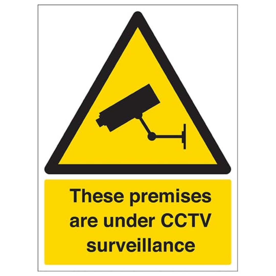 V Safety Warning Security - These Premises Are Under CCTV Surveillance - 150 X 200mm — image 1