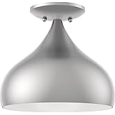 Livex Lighting, 40980-91, Amador, Teardrop Semi-Flush, Brushed Nickel