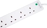 PRO ELEC PELB1703 6 Gang Extension Lead with Surge Protection 5m White UK view 7