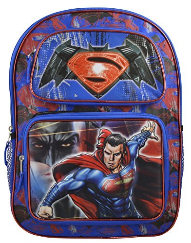 DC Comics Batman vs Superman Boys  16" Deluxe School 3D Pop Out Backpack Book Bag