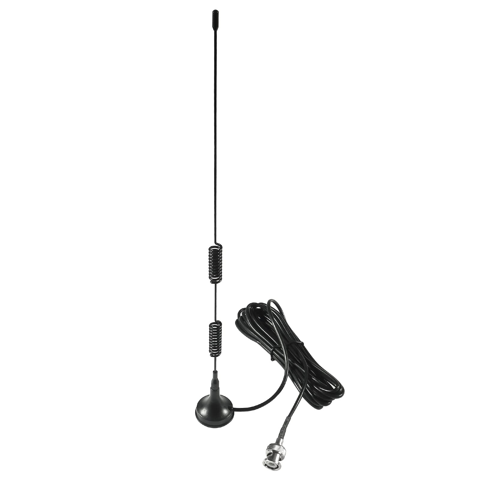 AEDIKO Police Scanner Antenna HF VHF UHF 20-1300MHz BNC Male Magnetic Base for Police Radio Scanner Handheld Ham Radio