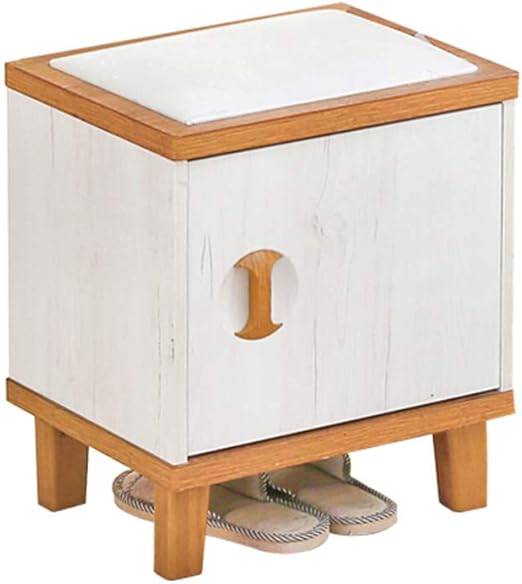 Banco de Zapatero, Banco de Almacenamiento de Zapatos con Estante Doble