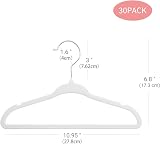 ManGotree Baby Velvet Hangers 30 Pack Non-Slip Space Saving White view 2