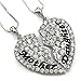 SoulBreezeCollection Mom Daughter Heart Pendant Necklace Gift for Mother Day