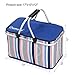 Picnic Insulated Bag, Oumers 32L Large Size Insulated Picnic Basket - BBQ Meat Drinks Cooler Bag -Folding Collapsible Cooler Basket for Family Vacations Parties Outdoor Travel, Keep Food Cold Storage