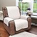 Home District Reversible Quilted Microfiber Recliner Chair Cover - Chocolate