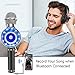 weird tails Wireless Karaoke Microphone, Handheld Bluetooth Microphone with Speaker and Light Echo Mic Portable Karaoke Player for Kid Adult Girl Home Party Singing Birthday Gift (Black)