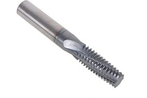 kimllier 5/8-11 Carbide Helical Flute Thread Mills 4 Flute 0.490 Inch Cutting Diameter 3-1/2 Inch Overall Length, Carbide Thr