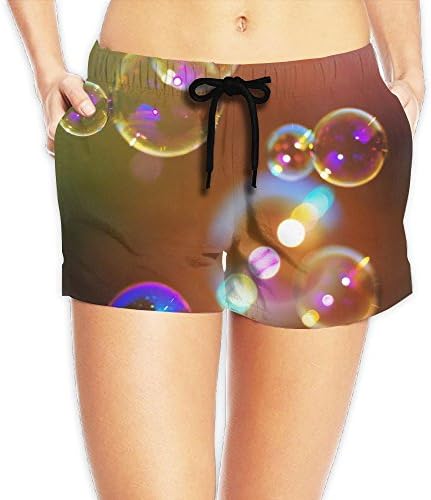 COOLSHAOPANTS Fantasy Bubble Custom Men's Exercise Fashion Short Beach Pants Swim Trunks Drawstring Board Shorts Swimwear with Pockets