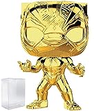 Marvel Studios 10th Anniversary - Black Panther (Gold Chrome) Funko Pop! Vinyl Figure (Includes Compatible Pop Box Protector Case)