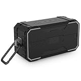 Bluetooth Speakers, BestOnly IPX7 Waterproof with Enhanced Bass and Stereo Sound Portable Wireless Outdoor Speaker, 24 Hours Long Lasting, Handsfree Calling and TF Card Slot, Black