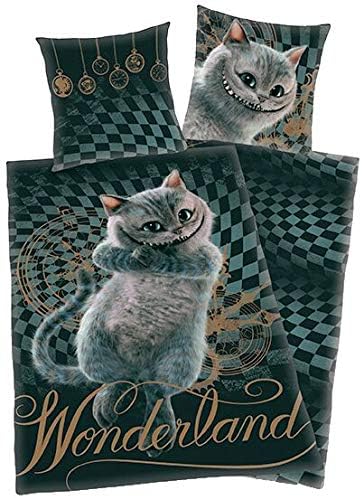Alice in Wonderland Cheshire Cat Bedlinen multicolour, 100% cotton, 135 x 200 cm/80 x 80 cm