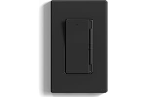 ELEGRP Digital Slide Dimmer Light Switch, Dimmer Switch with Decorative Frameless Design Wallplate for LED/CFL, Incandescent,Halogen Bulbs, Single Pole/3-Way, UL Listed, 1 Pack, Matte Black