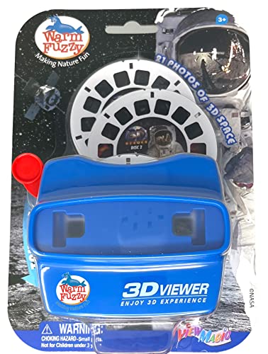 WARM FUZZY Toys 3D Viewfinder (Space) - Viewfinder for Kids & Adults, Classic Toys, Slide Viewer, 3D Reel Viewer, Retro, Vintage Toys with 3 Reels - Contains 21 High Definition 3D Images