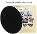 Beaulegan Repair Patches - 4 PCS Elbow Knee Iron-on Velvet Patches, Oval & Black