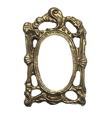 Pinaniu 2 Vintage Oval Mirror Frames Silicone Mould Sugarcraft Fondnat Mold Sugarcraft Assorted Vintage Oval Mirror Frames Silicone Mold, Non Stick Sugar Paste, Chocolate Mold