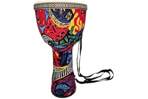 BND Drums Mini Djembe Drum Djembe jembe is a Rope-Tuned Covered Goblet Drum Played with Bare Hands Originally from West Africa (Blue, 6x14)