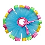Baby Girls & Little Girls Layered Tiered Rainbow Ruffle Tutu Skirt with Bow