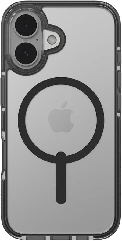 ZAGG Santa Cruz Snap, Graphen-verstärkte Hülle für iPhone 16 Pro [6.3-Inch], MagSafe kompatibel, kein Vergilben, Kratzfest, schlankes Design, stoßfest, Abdeckung für die Rückseite (Schwarz)
