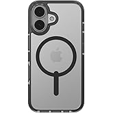 ZAGG Santa Cruz Snap iPhone 16 Pro Case – MagSafe Compatible, 13ft Military-Grade Drop Protection, Graphene Reinforced, Anti-Scratch, Slim & Lightweight, 70% Recycled Content, Clear with Black Accents