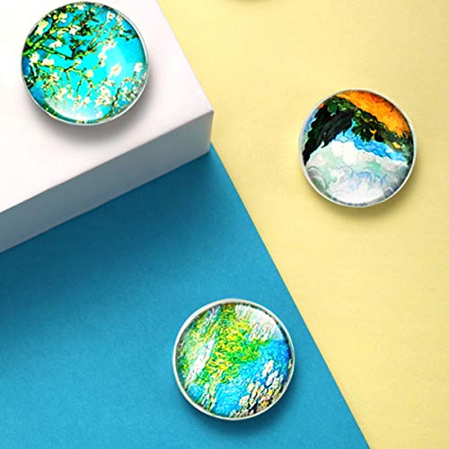 image for Cosylove 16pcs Refrigerator Magnets, Crystal Glass Fridge Magnets for 