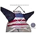 Derby Originals Patriotic Reflective Safety Horse Fly Mask with Ears and Nose Cover Fringes,Full Horse (Large)