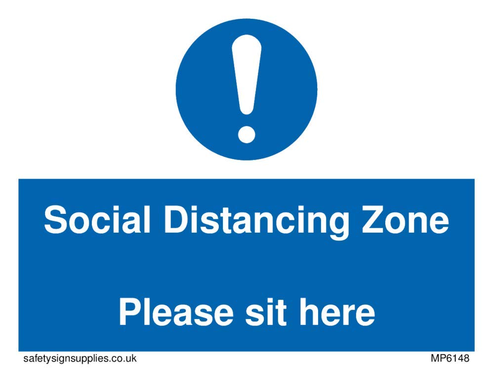Social Distancing Zone Please sit here