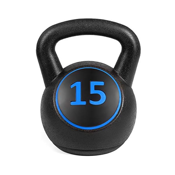 Best Choice Products 3-Piece Kettlebell Set with Storage Rack, HDPE Coated Exercise Fitness Concrete Weights for Home Gym, Strength Training, HIIT Workout 5lb, 10lb, 15lb - Image 6