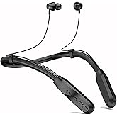 Nepartak Wireless Bluetooth Headphones with 120 Hours Playback, Built-in Mic, in-Ear Design, Stereo Bass, Noise Reduction, Waterproof Sports Neckband Headset