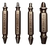 Damaged Screw Remover and Extractor Set by Syzygy - Set of 4 Stripped Screw Removers - Remove Damaged and Stripped Screws In Seconds